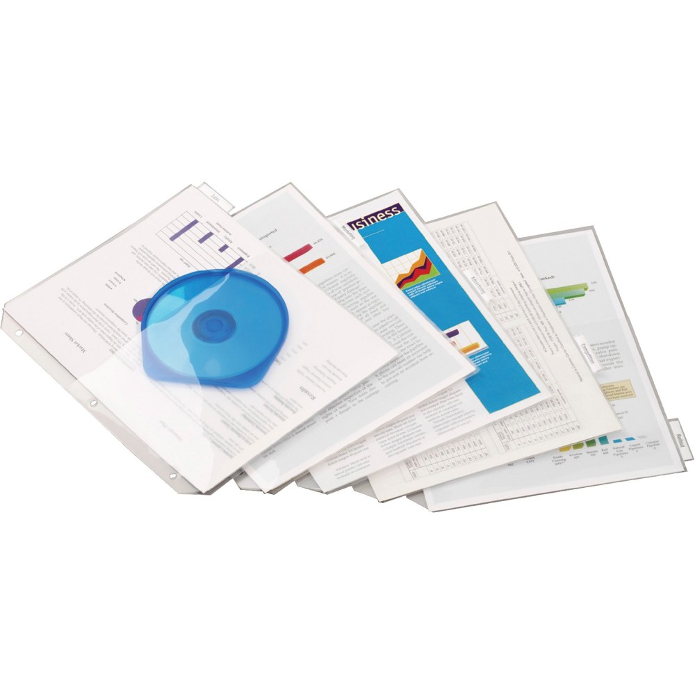 Cardinal Ring Binder Pockets, 9 1/2in x 11 3/10in, Clear MPN:84010CB