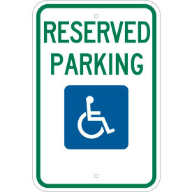 Brady® Handicap Reserved Parking Sign ADA Compliant Aluminum 12