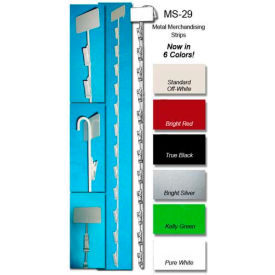 Metal Merchandising Strips 12 Stations Green MS-29GR - Pkg Qty 50
