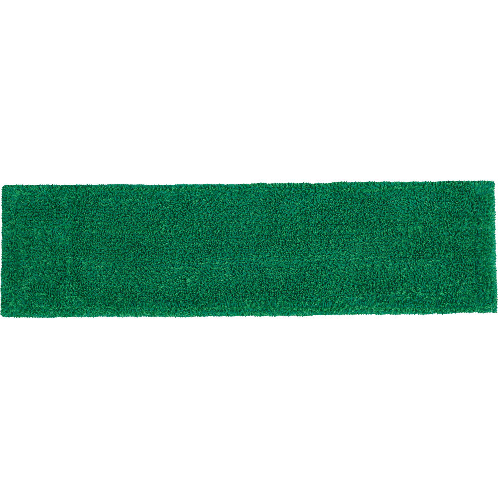 Rubbermaid Commercial Adaptable Microfiber Flat Mop Pads, 19-1/2in x 5-1/2in, Green, Pack Of 12 Pads MPN:2132431CT