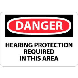 NMC D116RB OSHA Sign Danger Hearing Protection Required In This Area 10