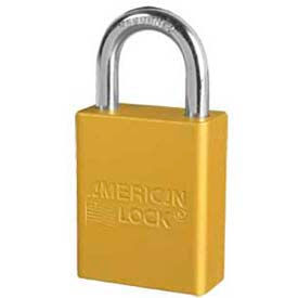 American Lock® No. A1105YLW Solid Aluminum Rectangular Padlock - Yellow A1105YLW - Pkg Qty 24