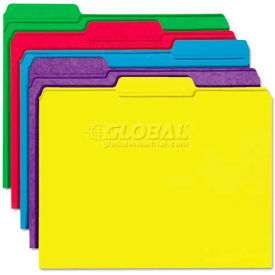 Universal® File Folders 1/3 Cut Double-Ply Top Tab Letter Assorted Colors 100/Box UNV16166***