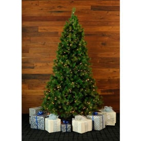 Fraser Hill Farm Artificial Christmas Tree 7.5 Ft. Canyon Pine Clear LED Lights FFCM075-5GR
