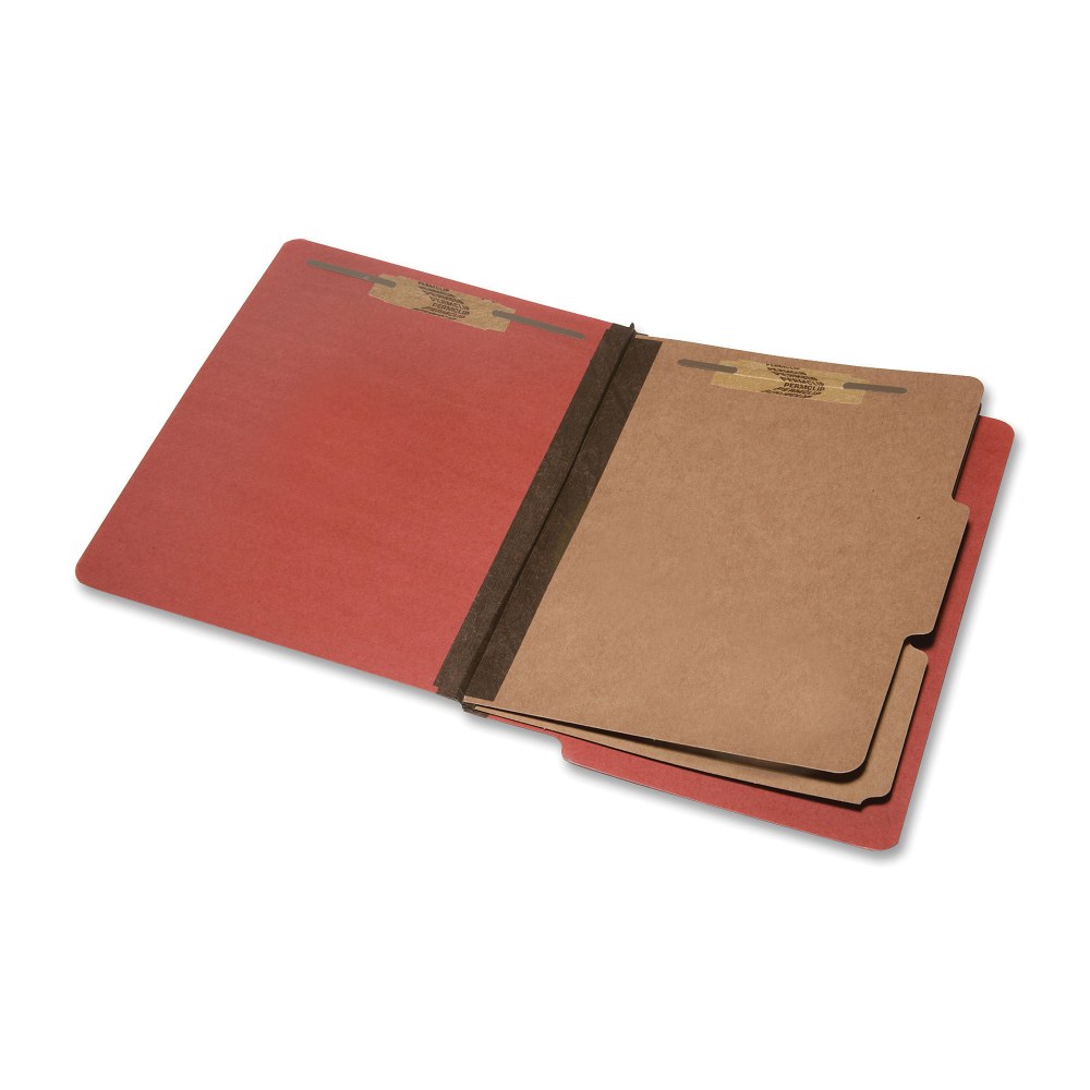 SKILCRAFT End-Tab Classification Folders, Letter Size, 30% Recycled, Red, Box Of 10 (AbilityOne 7530-01-590-7104) MPN:5907104