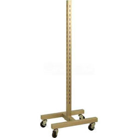 Slotted Single Displayer With Casters Satin Nickle AK-001