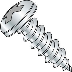 #10 x 1-1/4 Phillips Pan Self Tapping Screw Type A Fully Threaded Zinc Bake - Pkg of 3000 1020APP