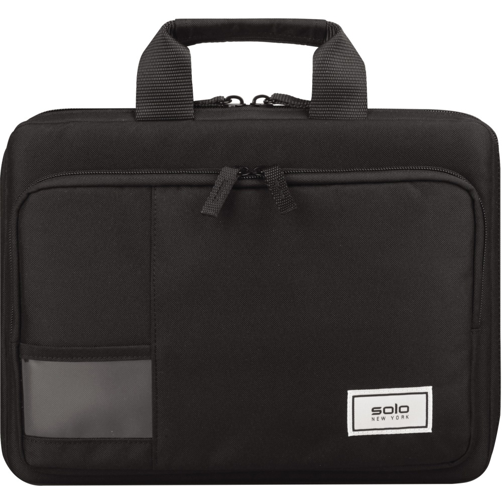 Solo New York Secure-Fit Fabric 13.3in Chromebook Case, 9-3/4inH x 13inW x 1inD, 50% Recycled, Black MPN:PRO1514