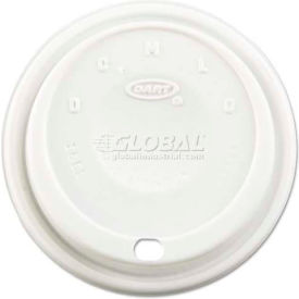 Dart® Cappuccino Dome Sipper Lids Fits 12-24 Oz. Cups White DCC 16EL
