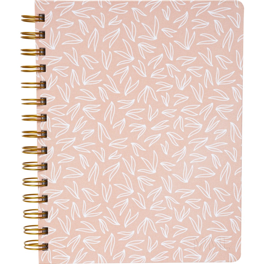 Russell & Hazel Spiral Bookcloth Notebook, A5, Pink, 90 Sheets MPN:55754