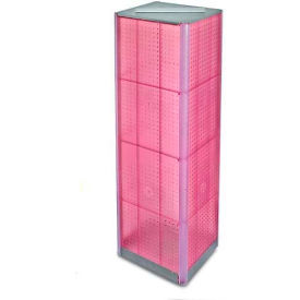 Global Approved 700405-PNK Four-Sided Pegboard Spinning Floor Display 16