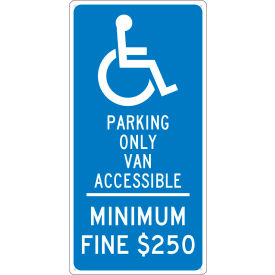 NMC TMS308G Traffic Sign Reserved Van Parking California 24