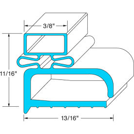 Allpoints 74-1010 Rubber Magnetic Door Gasket - 21 3/4