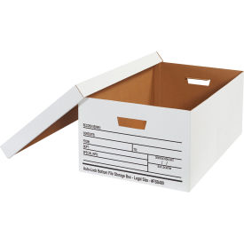 GoVets Auto-Lock Bottom File Storage Boxes with Lid 24