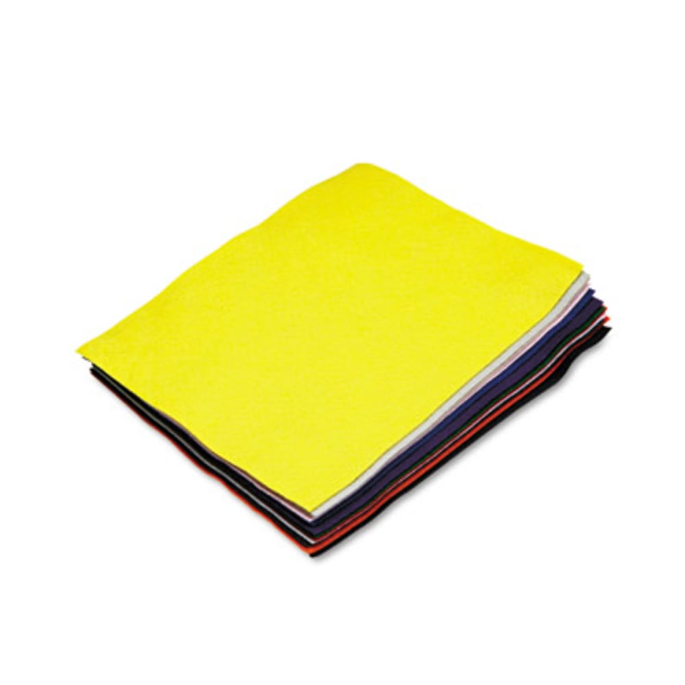 Chenille Kraft Felt Sheets, 9in x 12in, Assorted Colors, Pack Of 12 Sheets MPN:390701