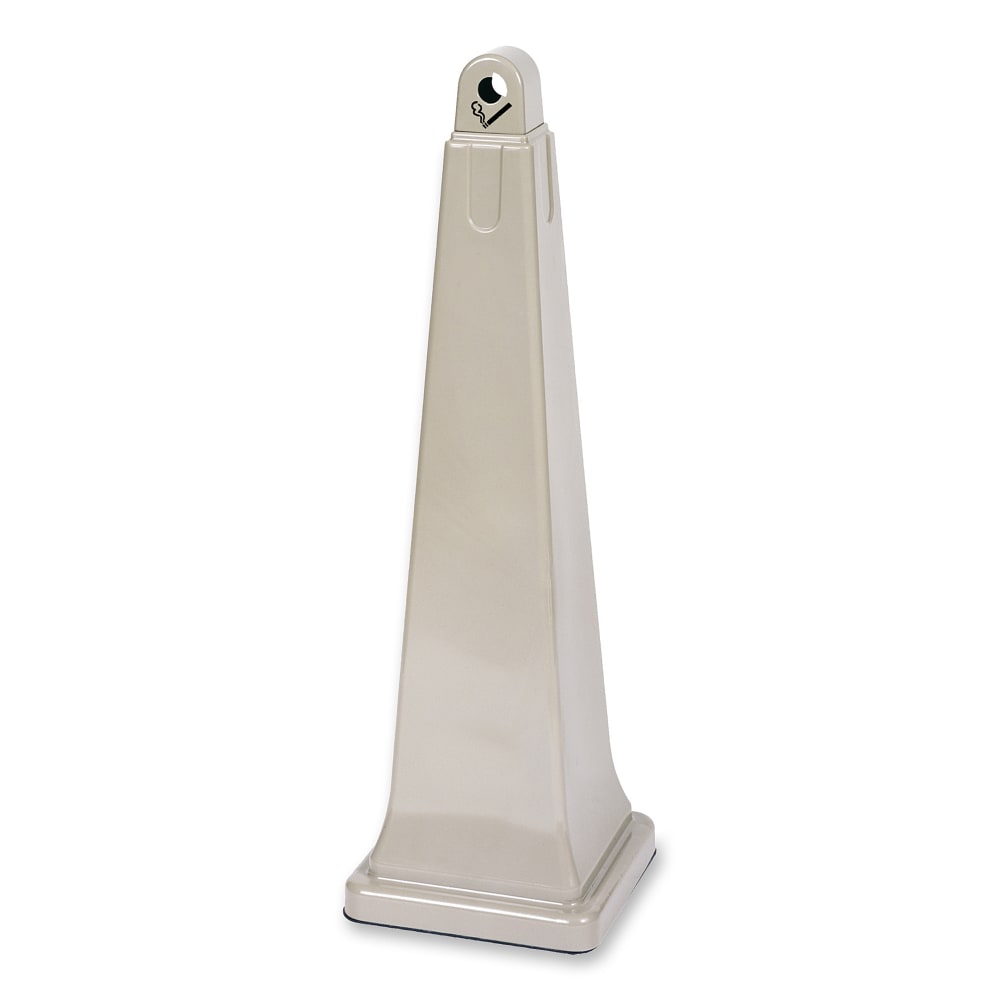 Rubbermaid GroundsKeeper 2570-88 Cigarette Waste Collector, 39 2/5inH x 12 1/4inW x 12 1/4inD, 1-Gallon, Beige MPN:FG257088 BEIG