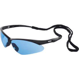 ERB® Octane® Safety Glasses Light Blue Lens Black Frame Pack of 12 WEL15329BKLB - Pkg Qty 12