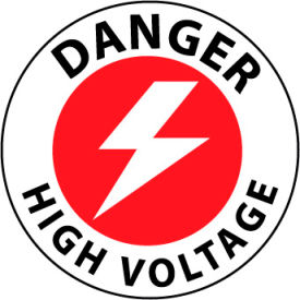 Walk On Floor Sign - Danger High Voltage WFS23