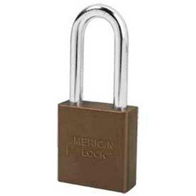 American Lock® No. A1266BRN Solid Aluminum Rectangular Padlock - Brown A1266BRN - Pkg Qty 24