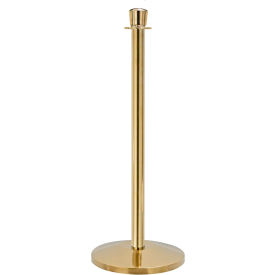Queueway Post Rope Crowd Control Classic Stanchion Polished Brass Economy Line QWAY310-2P - Pkg Qty 2
