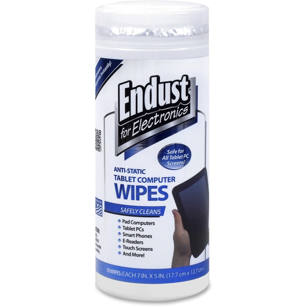 Endust Anti-Static Tablet Wipes 70ct. - For Tablet PC, Desktop Computer, Display Screen, Mobile Phone, Digital Text Reader, Handheld Device - 12596 MPN:12596