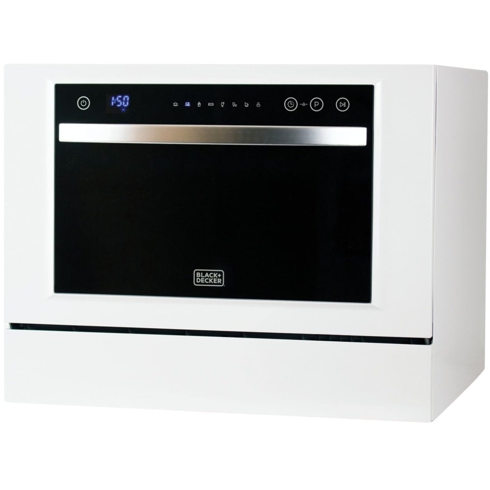 Black+Decker BCD6W Compact Countertop Dishwasher, White MPN:BCD6W