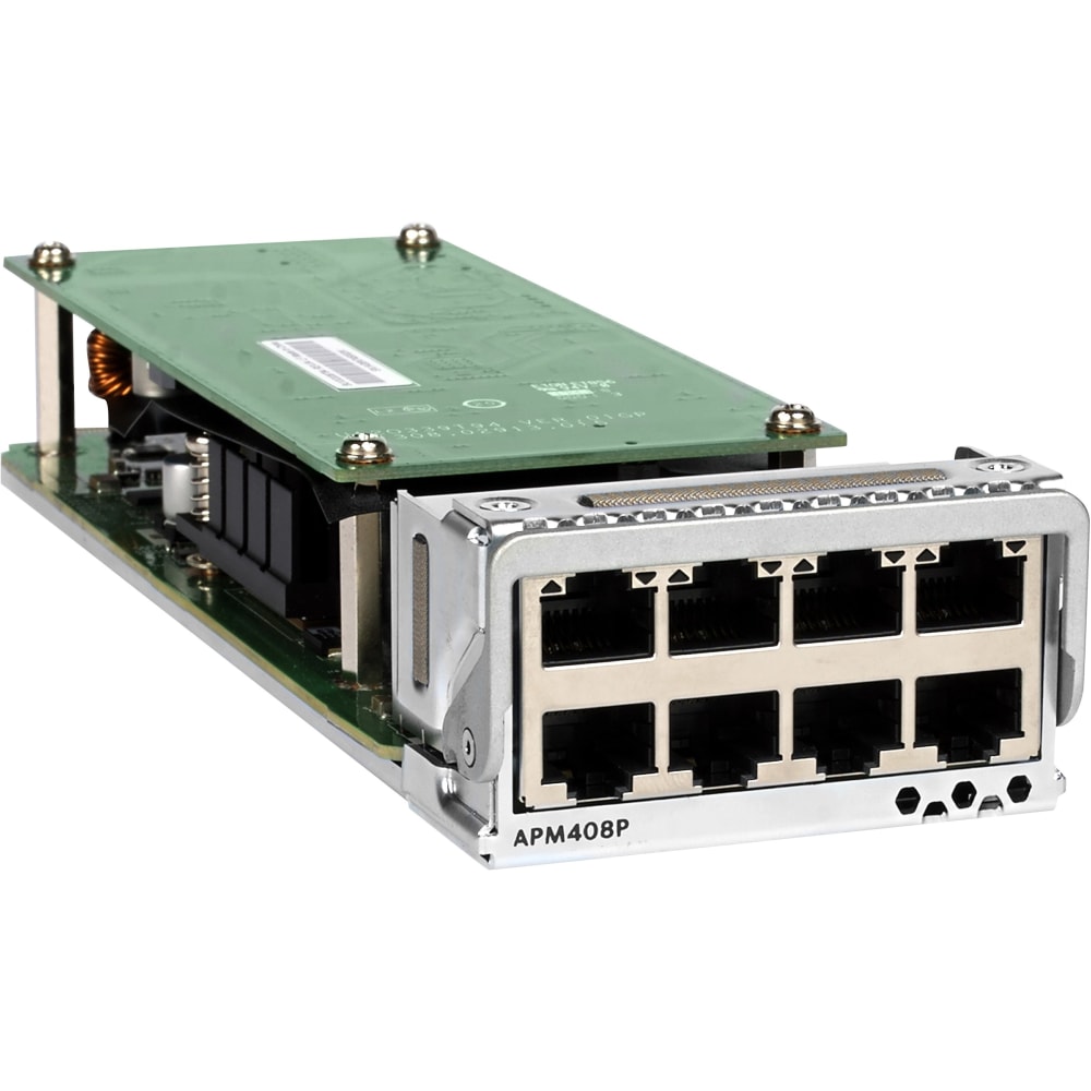 Netgear 8x100M/1G/2.5G/5G/10GBASE-T PoE+ Port Card - For Data Networking - 8 x RJ-45 10GBase-T LAN - Twisted Pair10 Gigabit Ethernet - 10GBase-T MPN:APM408P-10000S