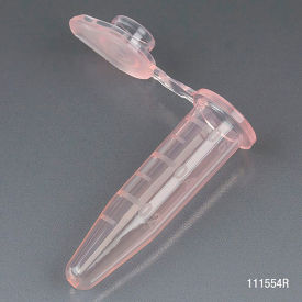 Microcentrifuge Tube 0.5mL Polypropylene Red Stand-Up Zipbag MG 500/Pack 111554R