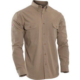 DRIFIRE® Flame Resistant Utility Shirt 3XL Tan DF2-324LS-KH-3XL DF2-324LS-KH-3X
