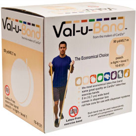Val-u-Band® Latex Free Exercise Band Peach - Level 1 50 Yard Roll/Box 10-6121