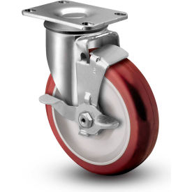Colson® 2 Series Swivel Plate Caster 2.03256.91 BRK1 Poly With Brake 3-1/2