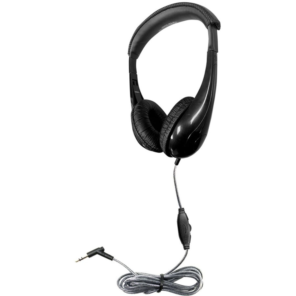 Hamilton Buhl Motiv8 Mid-Sized Headphone With In-line Volume Control - Stereo - Black - Mini-phone (3.5mm) - Wired - 32 Ohm - 50 Hz 20 kHz - On-ear - Binaural - Ear-cup - 5 ft Cable (Min Order Qty 6) MPN:M8BK1