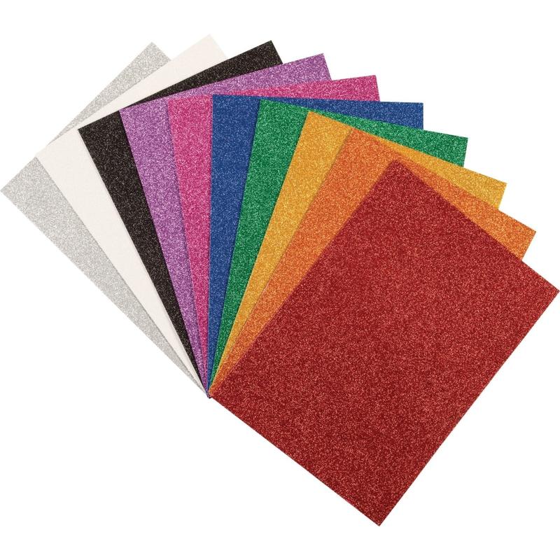Creativity Street 9x12 Wonderfoam Glitter Sheets - Art Project, Craft Project - 8.50inx8.25in11.70in - 10/Pack - AC4344 MPN:AC4344