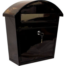 Winfield Series Ridgeline Wall Mount Locking Mailbox WF-PM16-BL Black WF-PM16-BL
