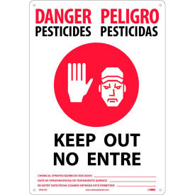 Bilingual Plastic Sign - Danger Pesticides Keep Out DPSA1RC