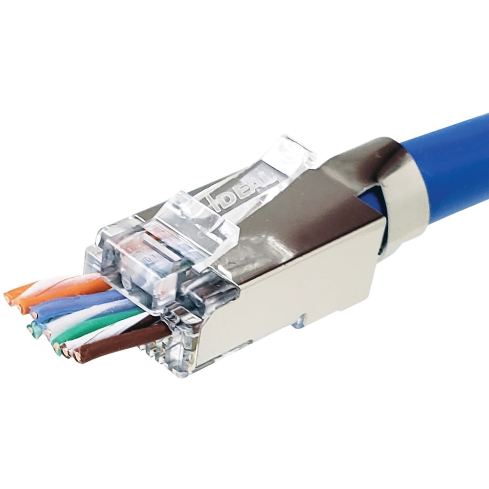IDEAL CAT6A/6/5e Shielded Feed-Thru - 25 - RJ-45 Network Male - Shielding - Metallic MPN:85-368