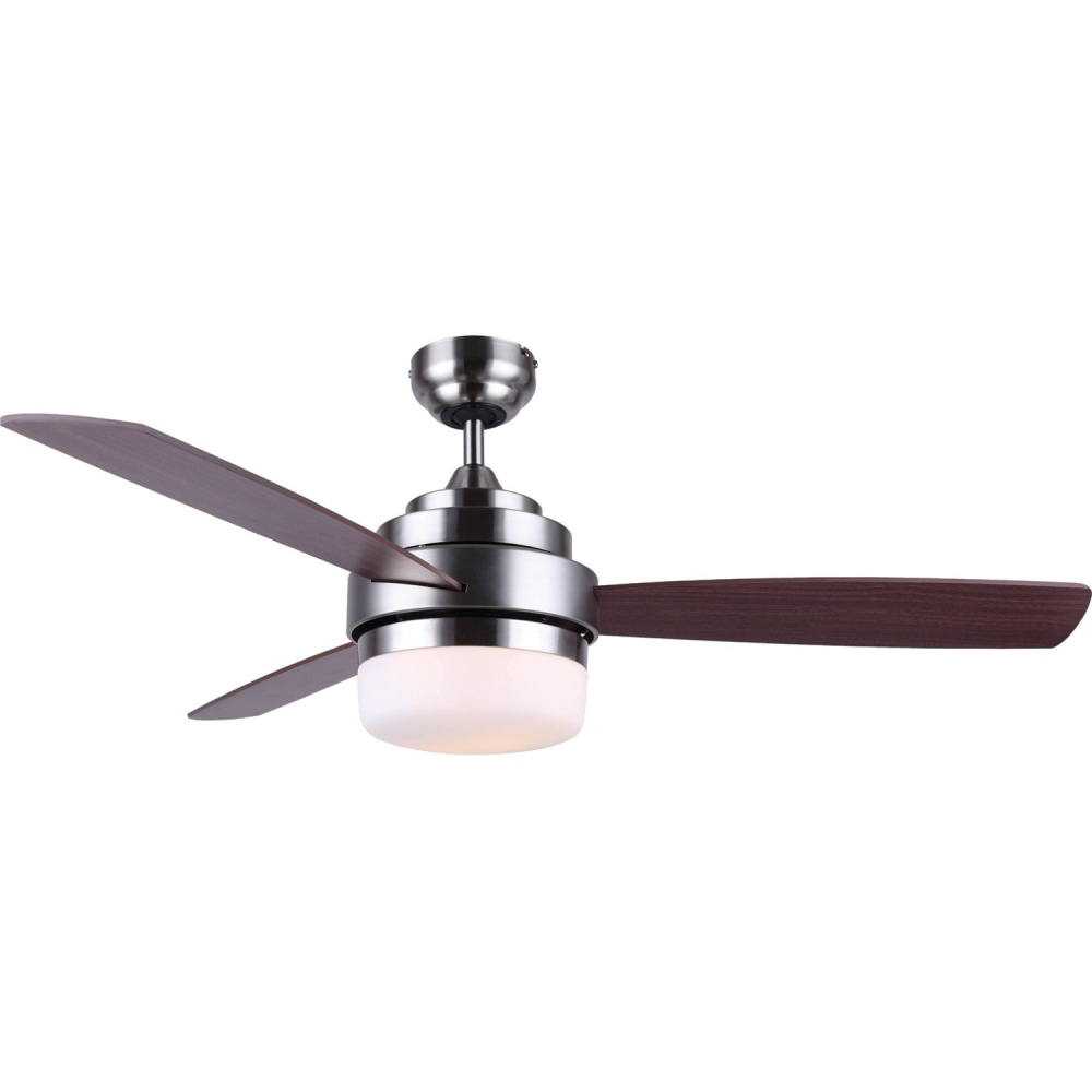 Black+Decker Ceiling Fan, 3 Blades, 52in Diameter, 3 Speed, Adjustable Airflow, 17.5inH x 52inW x 52inD, Glass, Nickel MPN:BCF5262R
