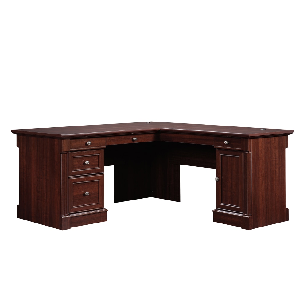 Sauder Palladia 66inW L-Shaped Corner Desk, Select Cherry MPN:413670
