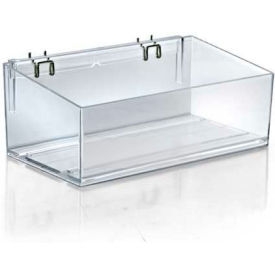 Global Approved 556113 Acrylic Open Bin Tray For Pegboard/Countertop 13.5