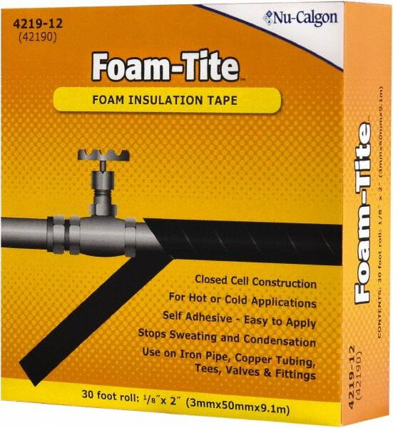 Pipe Insulation Accessories; Accessory Type: Foam Insulation Tape MPN:4219-12