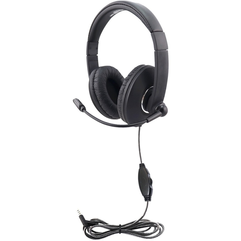 Hamilton Buhl Smart-Trek Mini Headset With In-Line Volume Control and 3.5mm TRRS Plug - Stereo - Min - STM2BK MPN:STM2BK