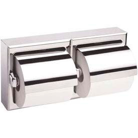 Bobrick® 600 Series Surface Mount Double Tissue Dispenser w/Hoods-Bright - B6999 B6999