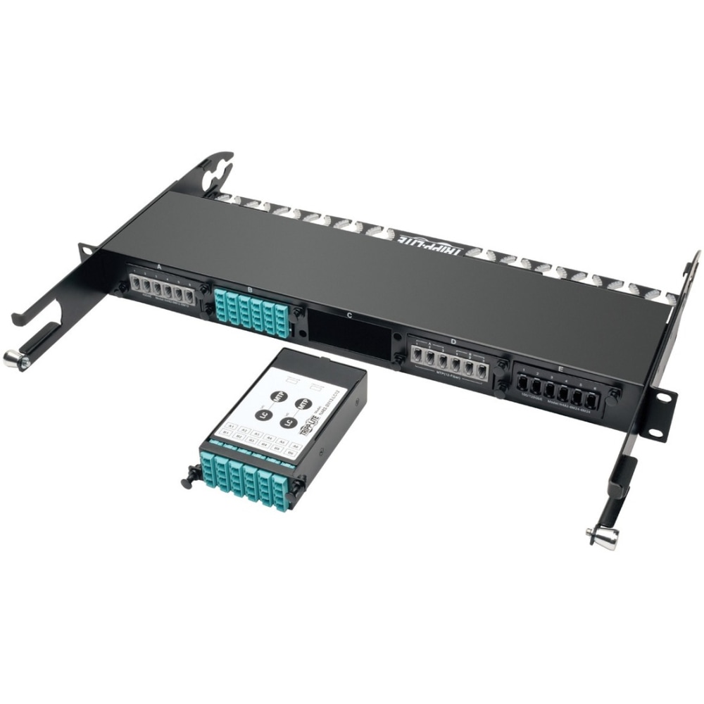 Eaton Tripp Lite Series 40Gb to 10Gb Breakout Cassette, (x2) 12-Fiber OM4 MTP/MPO ( Male with Pins ) to (x12) LC, N4822M12LC12 MPN:N482-2M12-LC12