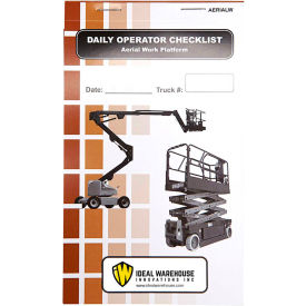 Replacement Checklist 70-1079-CP - Ideal Warehouse Aerial Work Platform Checklist Caddy - Pack of 5 70-1079-CP