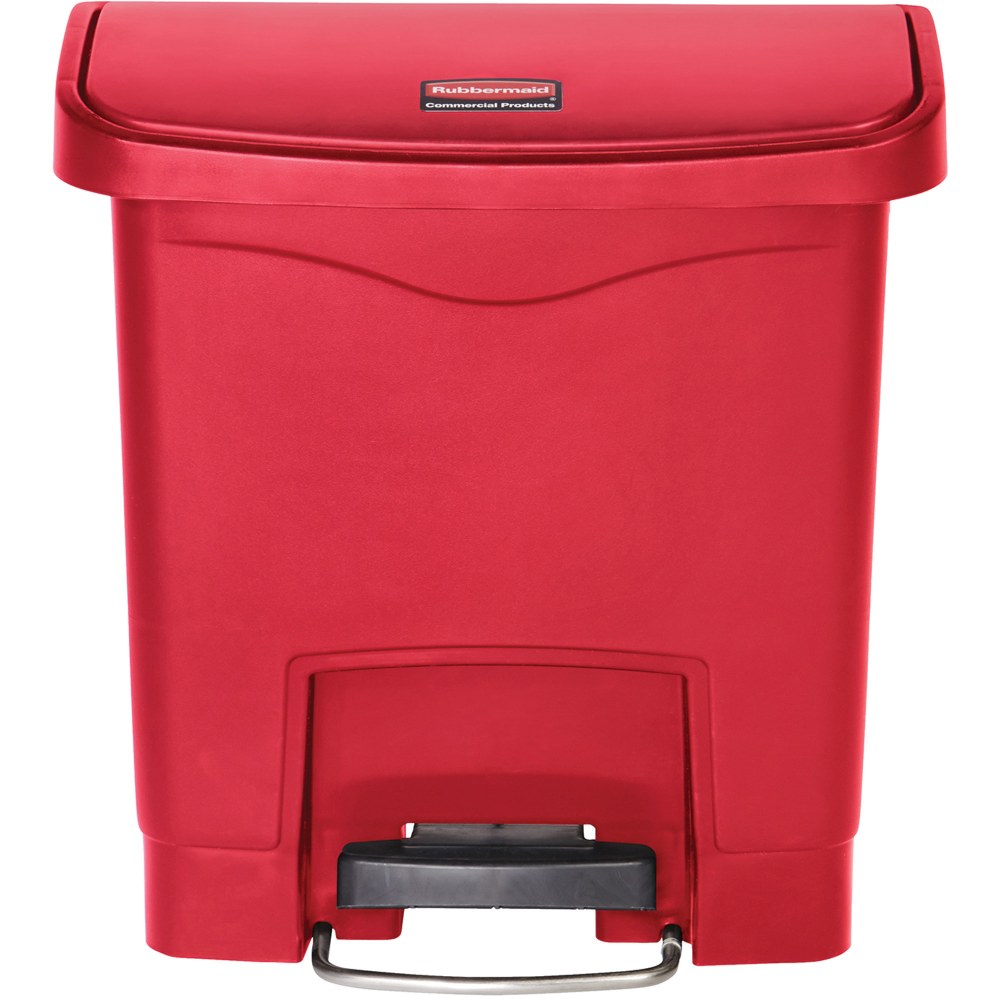 Rubbermaid Commercial 4G Slim Jim Front Step Container - Step-on Opening - 4 gal Capacity - Rectangular - RCP1883563 MPN:RCP1883563