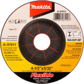Makita® INOX Flex Grinding Wheel 36 Grit Type 27 4-1/2