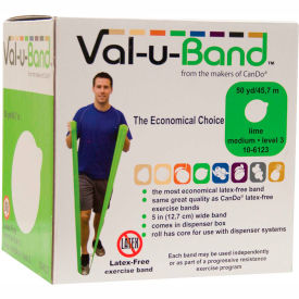 Val-u-Band® Latex Free Exercise Band Lime - Level 3 50 Yard Roll/Box 10-6123