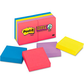 Post-it® Notes Super Sticky Pads Energy Boost Collection Colors 2x2 90 Sheets/Pad 8 Pads/PK 6228SSAU