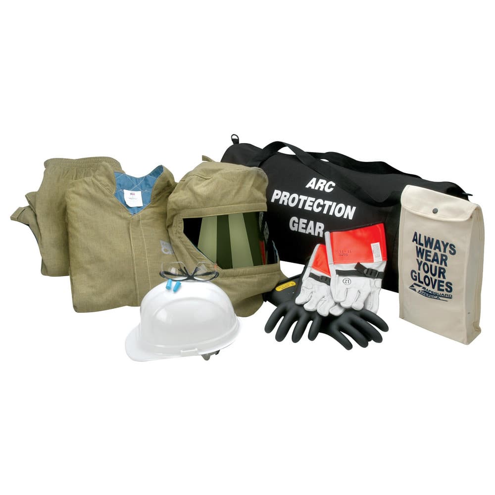 Arc Flash Clothing Kits, Protection Type: Arc Flash , Garment Type: Jacket, Pants, Hoods , Maximum Arc Flash Protection (cal/Sq. cm): 40.00 , Size: Small  MPN:AG40-JP-S-10.5
