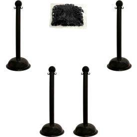 Mr. Chain® Heavy Duty Plastic Stanchion Kit with 2